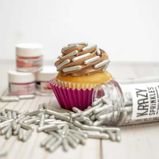 Metallic Silver Rods Sprinkles {5}