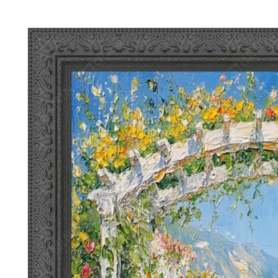 Antique Black Wood Ornate Picture Frame 20x20 frame {4}