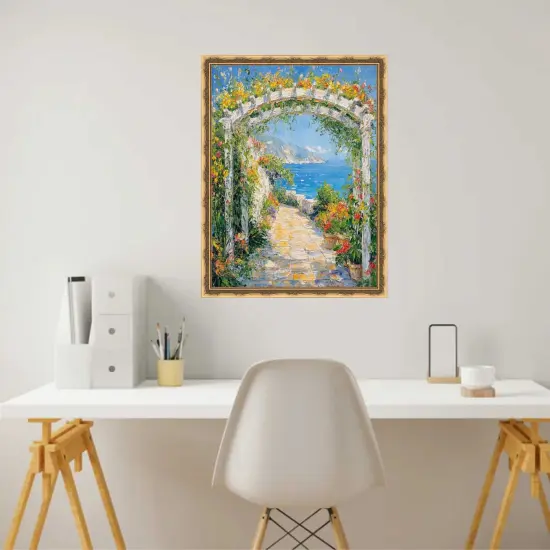 Slim Gold Leaf Design Picture Frame Deco 14x17 frame {3}