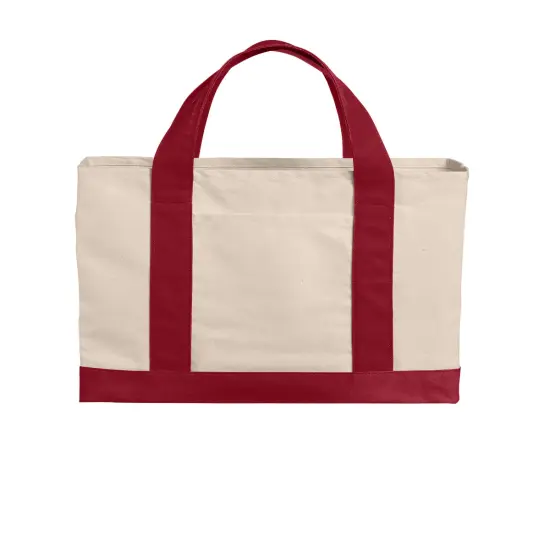 Port Authority&reg; Cotton Canvas TwoTone Tote {1}