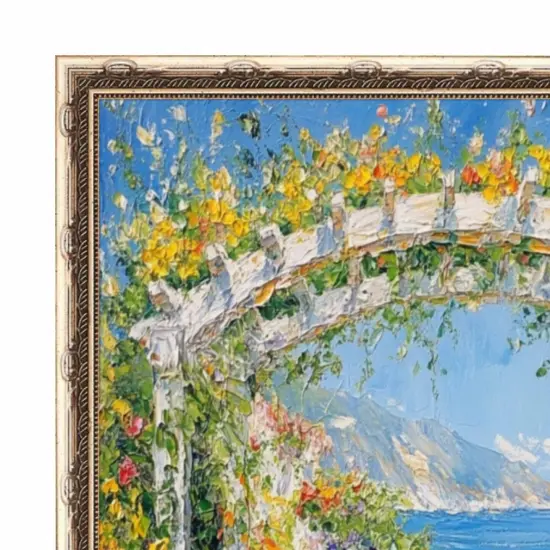 Slim Silver Leaf Bead Design Picture Frame 28x40 frame {2}