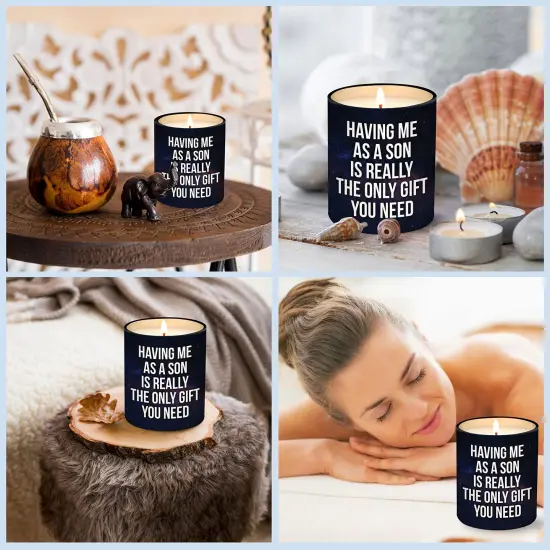 Mothers Gifts for Mom from Son, Mothers Day Gifts from Son - Gifts for Dad from Son for Fathers Day - Dad Gifts, Mom Gifts from Son - Birthday Gifts for Mom, Dad Birthday Gifts Candle 10Oz {3}