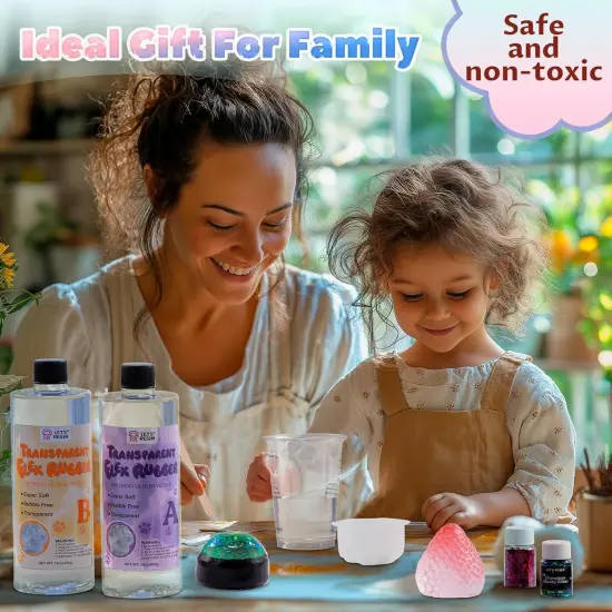 LET'S RESIN Transparent Gel for Taba Squishy, 28oz Super Soft Flex Rubber for Squishy Maker, DIY Decompression Gift for Cat Paw, Hamster, Artificial Strawberry and Chick Squishy {5}