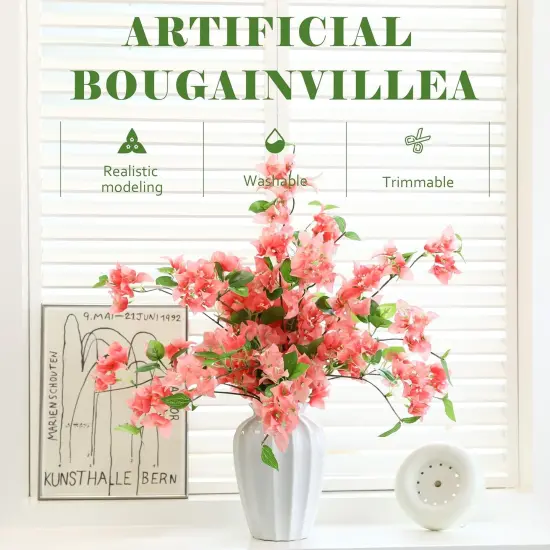 10PCS Bougainvillea Artificial Flowers Tabletop Decorations {4}