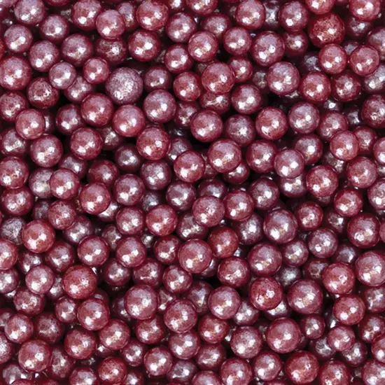 Krazy Sprinkles - Cranberry Pearl 4mm Beads (1/2 Cup, 1x Jar) for Cakes, Ice Cream & Cookies {1}