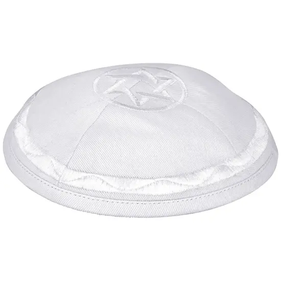 Kippah White Cotton {2}