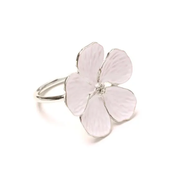 Flower Napkin Rings Set of 6 Gold {2}