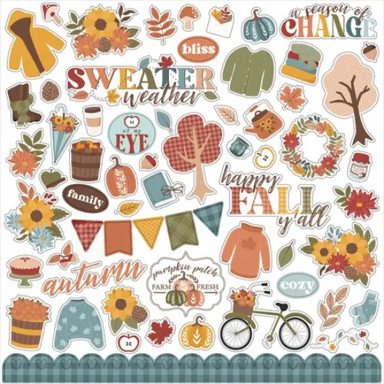 Echo Park Sweater Weather 12x12 Element Stickers {1}