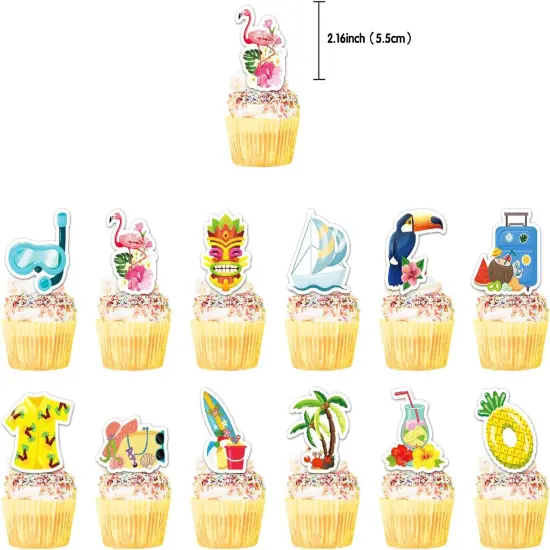 Summer Beach Party Decorations - Banner, Cake Toppers, Balloons {5}