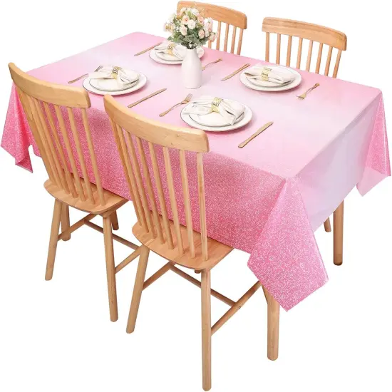 3 Packs Ombre Pink Tablecloth {5}