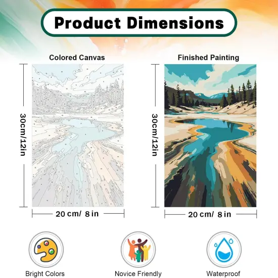 National Park Paint by Numbers Kit -8x12 Inch {2}