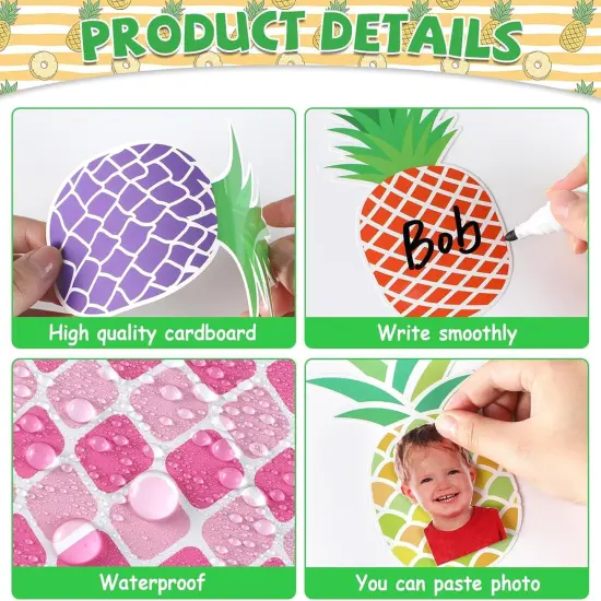 80Pcs Summer Cutouts Pineapple Decoration {3}