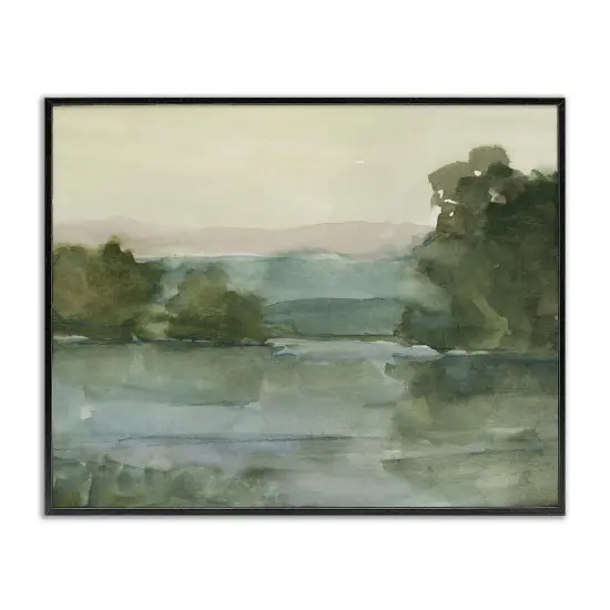 Stupell Industries Lake & Mountain View Framed Giclee By Ethan Harper {1}