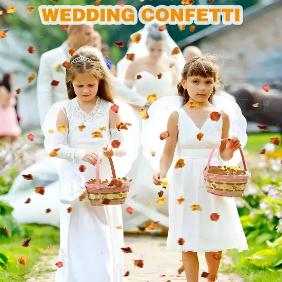 20 Pack Prefilled Confetti Packets,Biodegradable Flower Petals (Yellow Red Rose) {4}