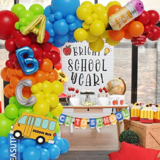 Back to School Rainbow Letter Balloon Arch Kit {3}