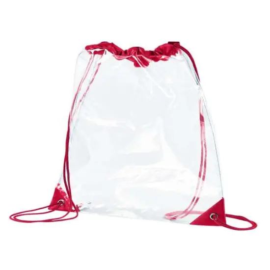 BAGedge&reg; Clear PVC Drawstring Bag with Contrast Binding Lightweight & Stadiu Approved {5}