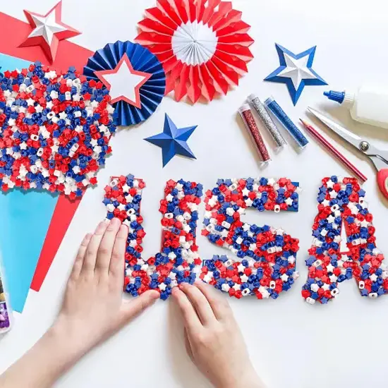 4th of July Pony Beads {2}