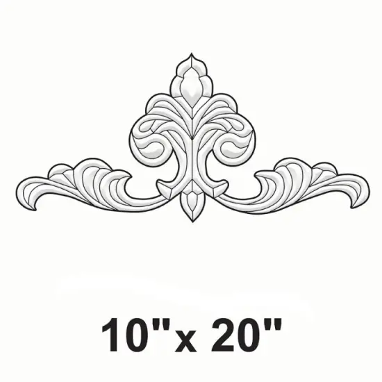 10" x 20" Exquisite Clear Glass Bevel Cluster EC166 {2}