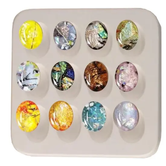 5&rdquo; x 4.75" x 1.25" Multi Ovals Glass Fusing Kiln Mold {1}