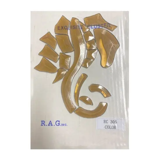 5" x 9-5/8" Colored Exquisite Glass Seahorse Bevel Cluster COEC305 {3}