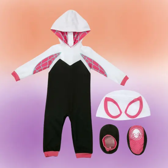 Infants Marvel Ghost Spider Classic Costume with Printed Jumpsuit {6}