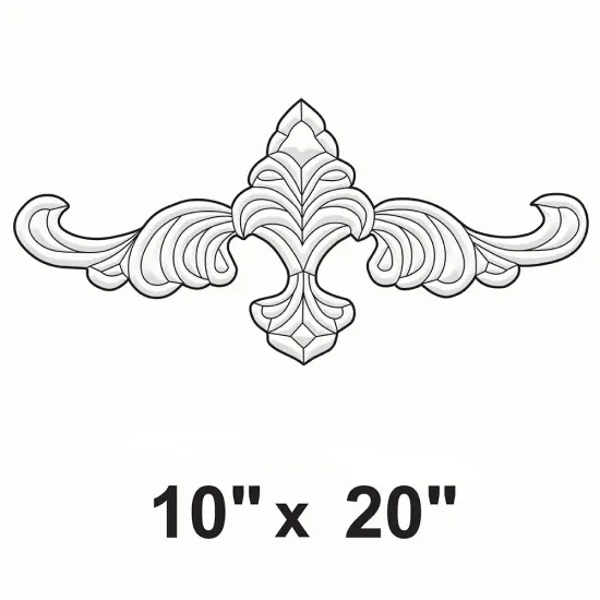 10" x 20" Exquisite Clear Glass Bevel Cluster EC164 {2}