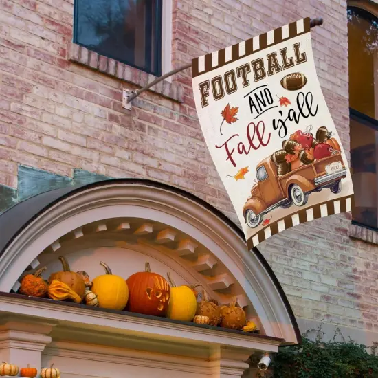 Welcome Thanksgiving Fall House Flags for Outdoor Decoration {3}
