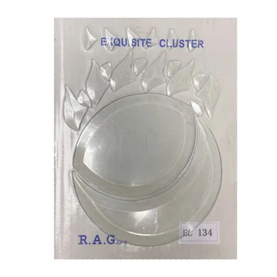 7-1/2"x 9-3/8" Exquisite Clear Glass Sun & Moon Bevel Cluster EC134 {3}