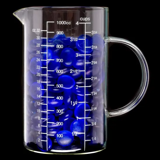 Flat Marbles Vase Filler - 3 Lb (315 pcs) Cobalt Glass Pebbles Vases - Clear Glass Stones for Vases - Flat Glass Marble for Craft and Home d&eacute;cor - Aquarium Glass Marble Filler {4}