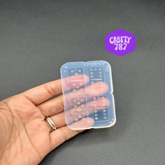 Domino Doble 5-6 Dangle Earring Silicone Mold (D14) {1}