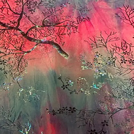 1 Yard Tie Dye Stretch Velvet Early Spring Foil Fabric 60 Inches Width Pink Lilac Blue {3}