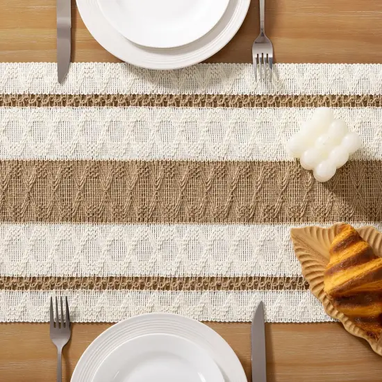 Boho Table Runner Summer Farmhouse Rustic - 12x48 inch {5}