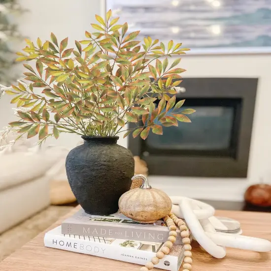 3PCS Artificial Greenery Stems - 37.4 Inch (Chestnut - Yellow) {4}