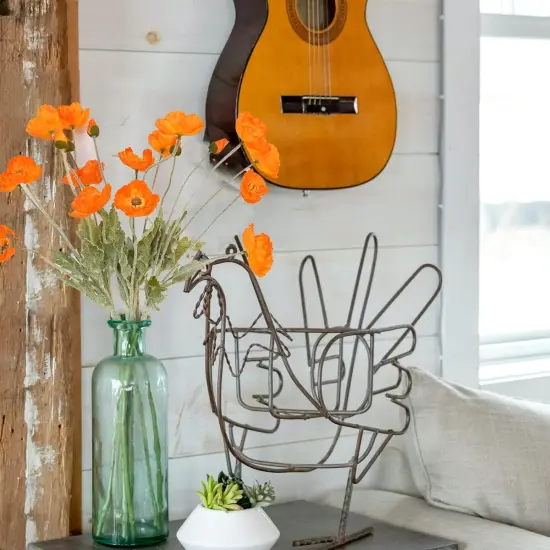 5Pcs Artificial Flowers Stem (Orange) {4}