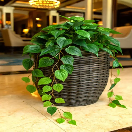 Philodendron Bush W/ 154 Silk Leaves - 33" Long - 4 PACK {2}