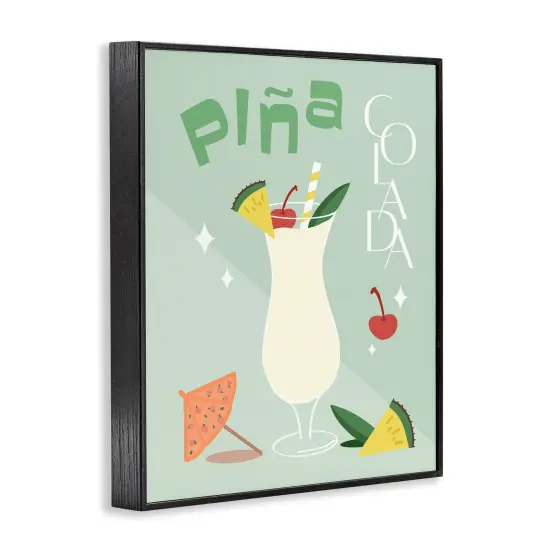 Stupell Industries Pina Colada Minimalism Framed Giclee, design by ANNA QUACH {9}