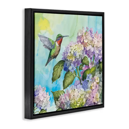 Stupell Industries Hummingbird & Hydrangeas Floating Frame, design by Tim Coffey {9}