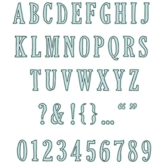 Sizzix A5 Clear Stamps W/Framelits Dies By 49 And Market-Fine Line Alpha 01 {3}