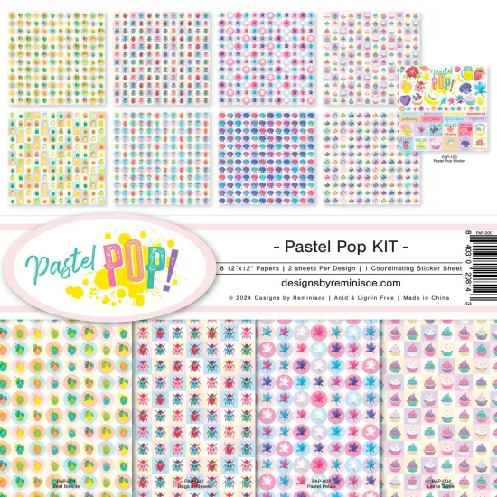 Reminisce Collection Kit 12"X12"-Pastel Pop {1}