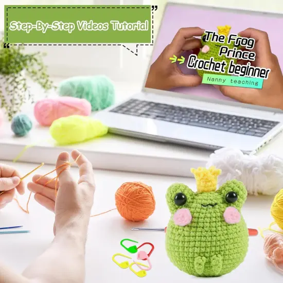 Crochet Kit for Beginners - Cute Frog {5}