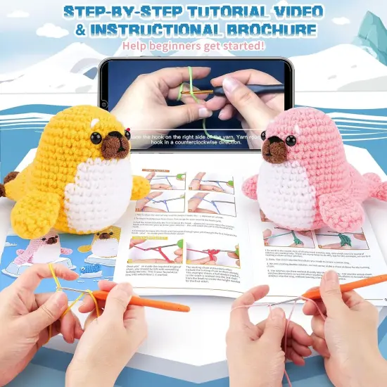 Seal Crochet Kits with Step-by-Step Video Tutorials {2}