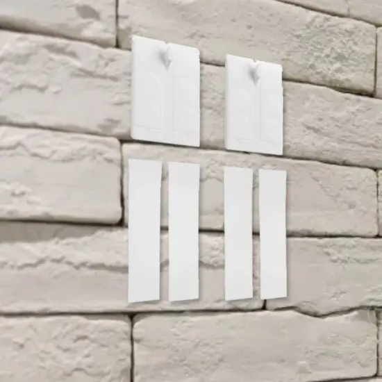 White Adhesive Hook for Frames &ndash; No-Drill Wall Hanging Solution {4}