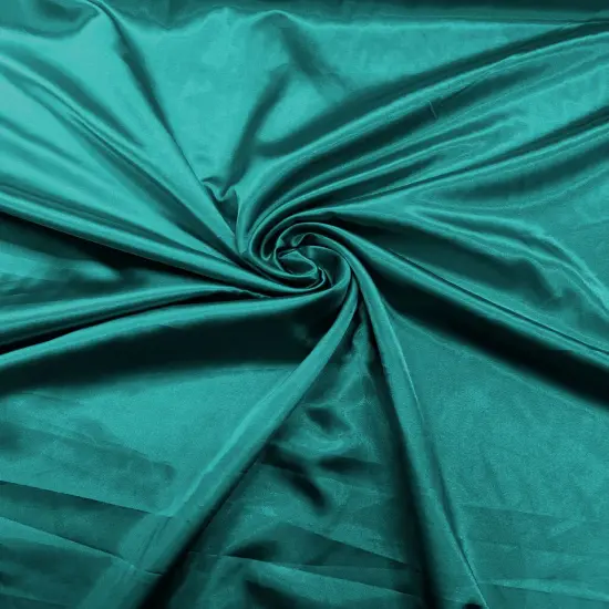 1 Yard Smooth Stretch Satin Charmeuse Fabric Wrinkle-Resistant For DIY Sewing 58-60 inches Wide Light Teal {1}