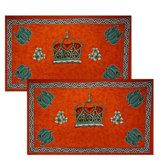 Kingdom of Tonga Crown Turtle Plumeria Sarong 72" L x 45" W Green {6}