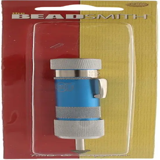 The Beadsmith Deluxe Diamond Coated Bead Reamer w/ 3 Interchangeable Tips & Aluminum Storage Handle, for Opening & Enlarging Holes & Smoothing Edges {6}