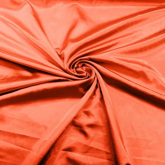 1 Yard High-Sheen Stretch Charmeuse Satin Fabric For Costumes & Pageant Wear 58-60 Inches Pucci Orange {1}