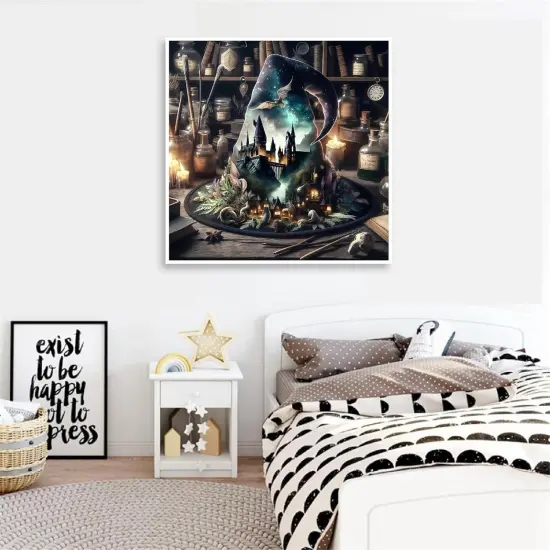 Halloween Hat Paint by Numbers Kit - 16x16 Inch {3}