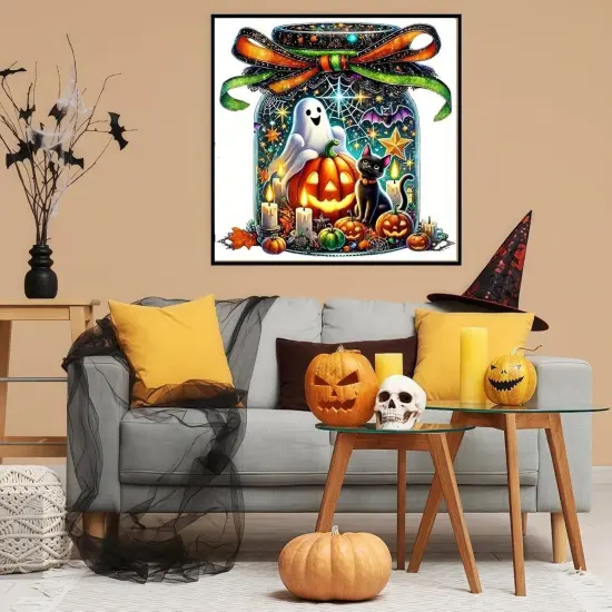 Ghost Pumpkin Diamond Art Kits {2}