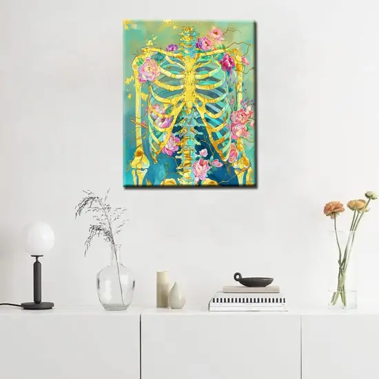 Golden Skeleton Paint by Numbers {2}