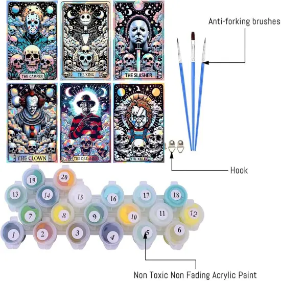 6 Packs Halloween Paint by Number Kits {3}